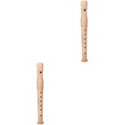  2 Count Learn Play Recorder Wooden Flutes for Kids Musical Instruments