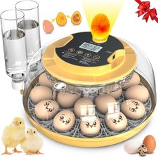 18 Egg Incubator with Automatic Egg Turning and Humidity Control, Chicken Inc...