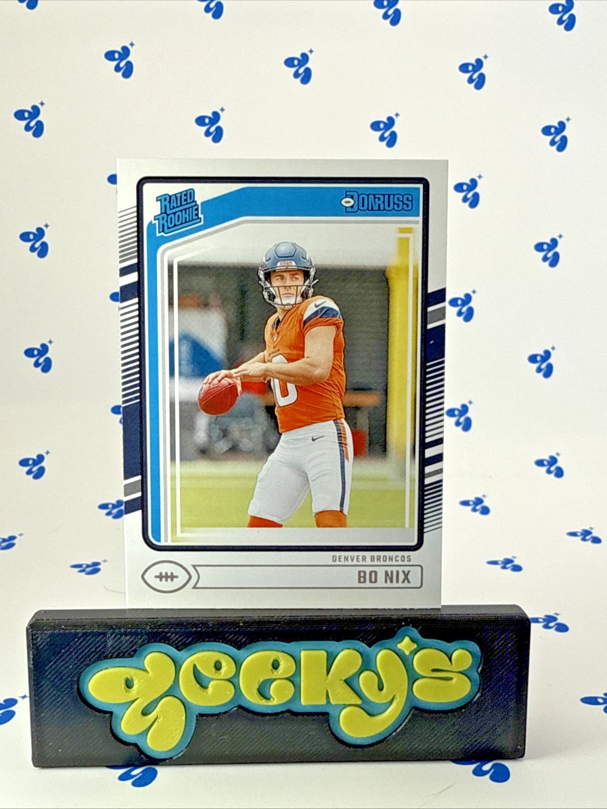 2024 Panini Donruss Bo Nix Rookie Card #369 – Graded Gem Mint 10 (Denver Broncos) – Rare Collectible NFL Card