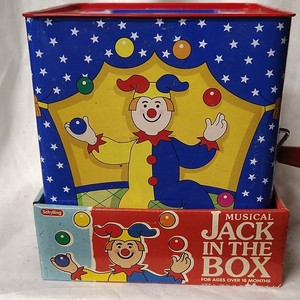 Schylling Musical Jack-in-the-Box Jester Tin 2010 MPN 13357W