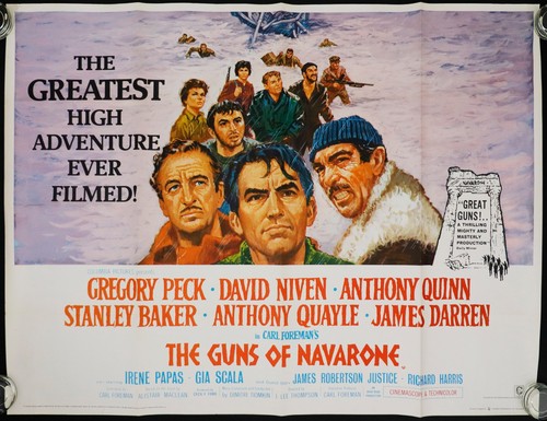 Guns of Navarone ORIGINAL Quad Film Poster Gregory Peck David Niven 1961 - Bild 1 von 4