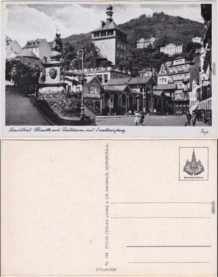 Karlsbad Karlovy Vary Blick auf die Marktbrunnkolonnade 1932