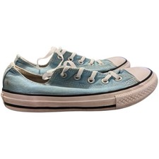 Converse Chuck Taylor All Star Low Top Aqua Blue Canvas Sneakers Youth Size 13