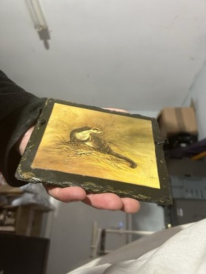 Painting Of A Otter On Slate