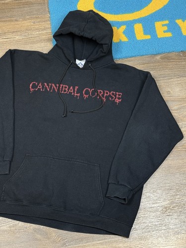 Vintage Cannibal Corpse 2003 Zombie Faded Metal Rock Hoodie Size XL - Picture 11 of 17