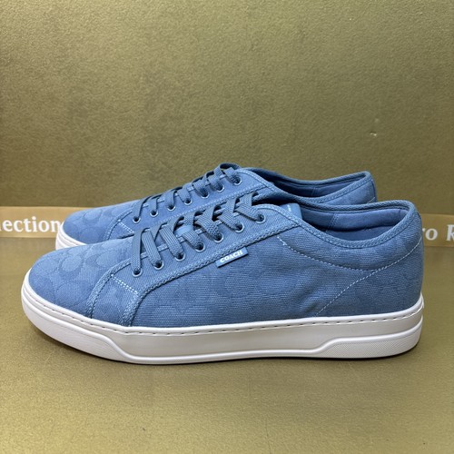Coach CAP74 Herren Sneaker Schuh Signature Jacquard Bluebell Größe 13D Neu im Karton - Bild 6 von 22