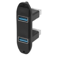 Dual USB 3.0 Panel Connector Adapter 2 Port Female to Female Panel Mount