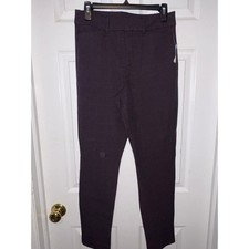 Old navy pixie skinny plaid burgundy black womens size 6 tall pants nwt