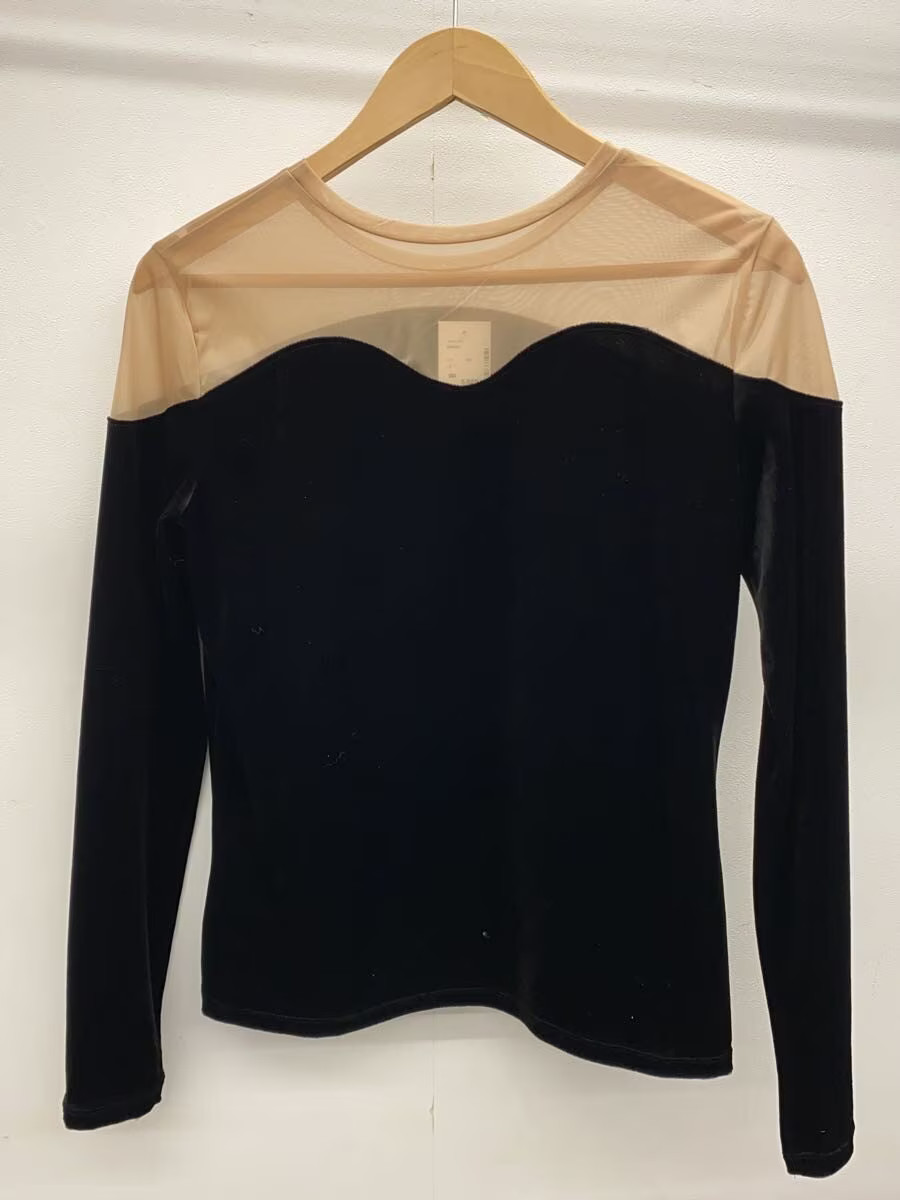 AMERI XO Long Sleeve Top, Polyester, Black, Anima… - image 2