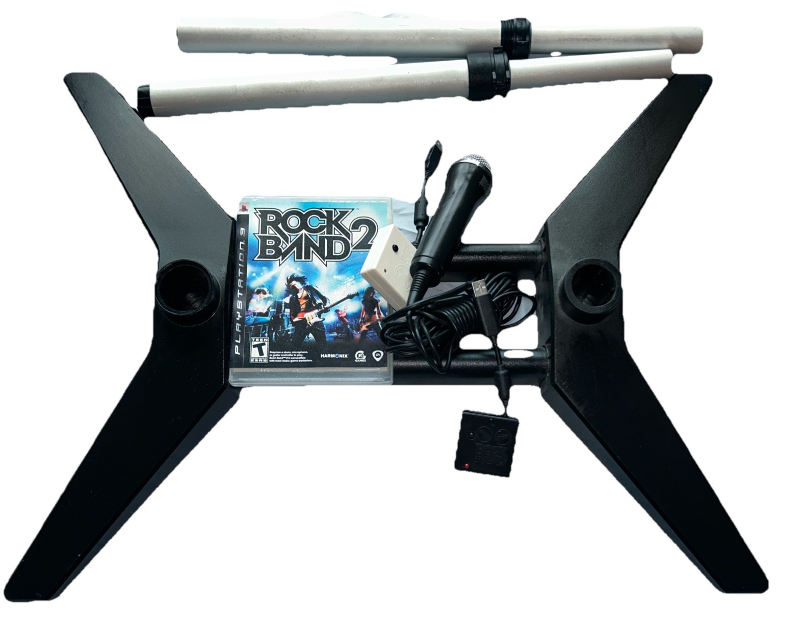 Ps3 Rock Band Parts Stand Dongles Mic Game Included | eBay