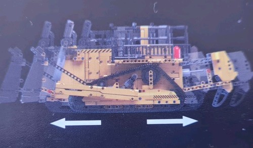 15084 Mould King, Kraftvoller Bulldozer, Planierraupe, 1597 Teile mit Motor/RC - Bild 6 von 12