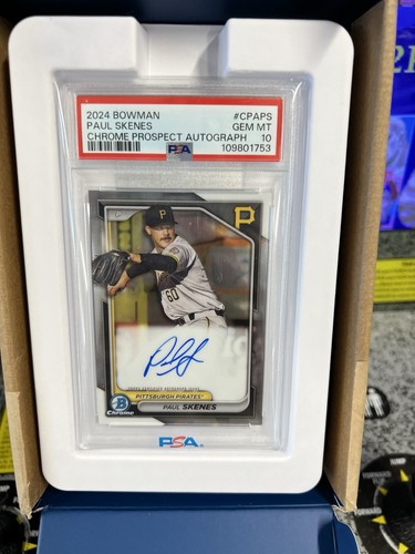2024 Bowman Paul Skenes #CPAPS Chrome Prospect Autograph RC Auto PSA 10 GEM MT - Picture 2 of 9