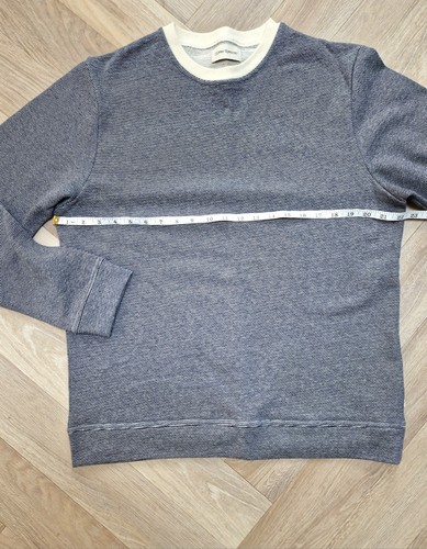 Oliver Spencer Navy / Cream Striped Sweatshirt, Large, Cotton, VGC, Mens - Picture 9 of 12
