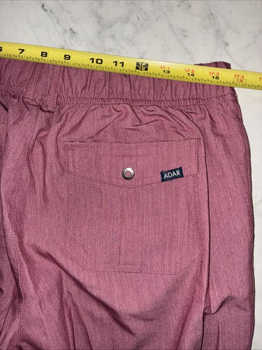 Adar Pro Women’s L Scrub Top & Bottom Set Heather Wine 144859 EUC - Picture 7 of 11