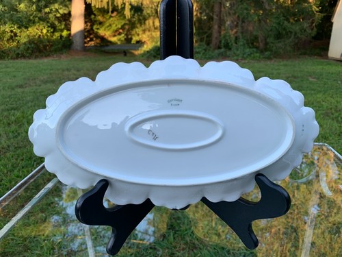 Haviland Limoges Französisch Handbemalt 13,5' x 7" Sellerie Oval Tannenzapfen Weihnachten - Bild 7 von 24