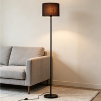 LED Stehlampe Metall FüR Wohnzimmer Mit Lampenschirm 165Cm E27 Stehleuchte Lampe