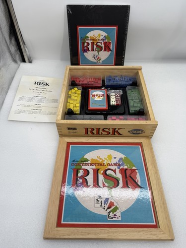 Risk Continental Bookshelf Board Game Nostalgia Game Series Wooden Box Complete! - Picture 3 of 5