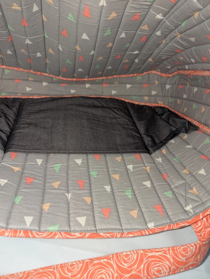 Bolso de Mano Hecho a Mano Floral Acolchado Cachemira Colores Suaves Bolsillos Boho Cottage  Foto 4 de 4