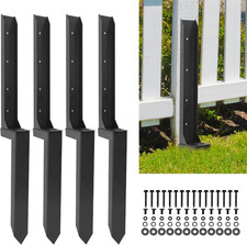 4 Pcs Fence Post Repair Kit Heavy Duty Wooden...