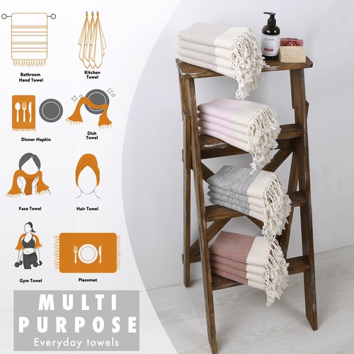 Evelynen Türkische Handtücher für Bad & Küchentücher Deko Set... - Bild 5 von 7