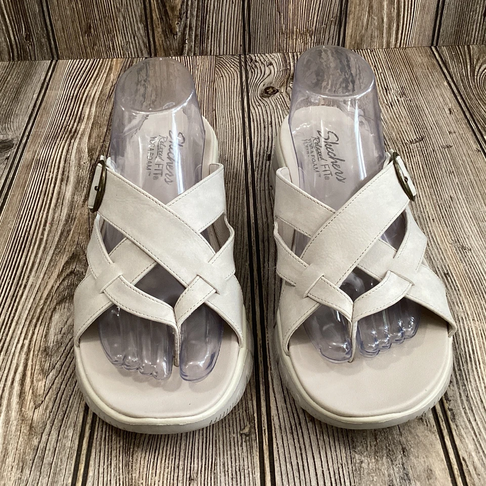 Skechers Relaxed Fit 163430 Damen-Sandalen Easy Going Sonnenuntergang beige Größe 9,5 - Bild 2 von 4