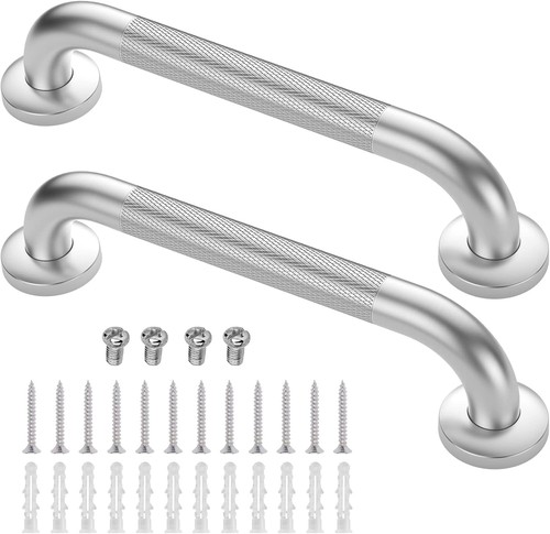 Versatile 12 Inch Grab Bars - Perfect for Bathtubs, Showers & More, 2 Pack - Picture 3 of 9