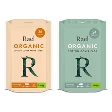 Rael Period Bundle - Organic Cotton Cover Long Liner 36 Count  Organic Cot...