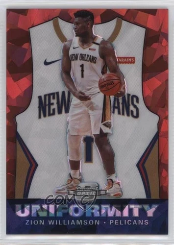 2019 Contenders Optic Uniformity Red Cracked Ice Prizm Zion Williamson Rookie RC