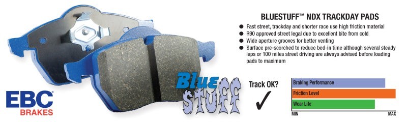 EBC DP51591NDX fits Ferrari 07-08 430 Scuderia 4.3 Bluestuff Front Brake Pads