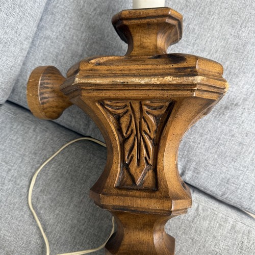 Vintage Fruitwood Wall Lamp Sconce Torch Candlestick Carved Wood Medieval Brown - Picture 11 of 12