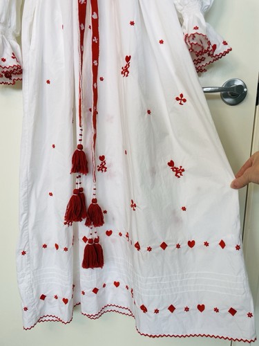 Alemais Dress Size AU 12/US 8 Hearts Embroidered Cotton Coastal Boho Midi - Picture 13 of 19
