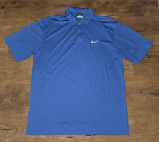 Men's Nike Golf  Size Large  Dri Fit Polo Shirt - White Swoosh - 402311-493