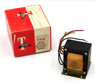 Vintage Triad F-47U dry disk rect transformer 115V to  17-18 VAC @ 3A 6:1