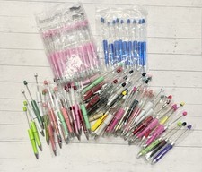 Beadable Pens, Pencils, Stylus - Lot of 100 plus - Various Styles