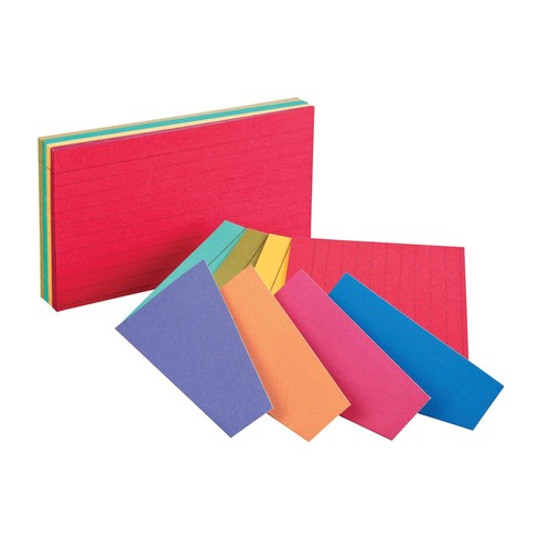 100 Count Assorted Extreme Colors Index Cards 3x5 Vivid Color Coding Cards - Picture 1 of 5