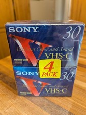 Sony VHS-C Camcorder Tapes 4 Pack TC-30VHGF 30 Min Premium Grade New Sealed