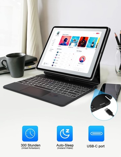 JADEMALL Magic Keyboard iPad Pro 12.9 Design a supporto aperto tastiera magica - Photo 23/24