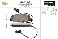 Valeo 872172 Bremsbelagsatz, Scheibenbremse Passend FüR Nissan Opel Renault