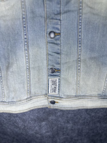 Harley Davidson Black Label Light Wash Motorrad Biker Trucker Jeansweste 2XL - Bild 5 von 11