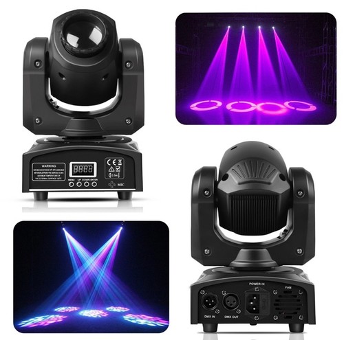 2 Stück LED Gobo Moving Head Licht RGBW DMX Bühneneffekt DJ Party Disco Spot Licht - Bild 4 von 18