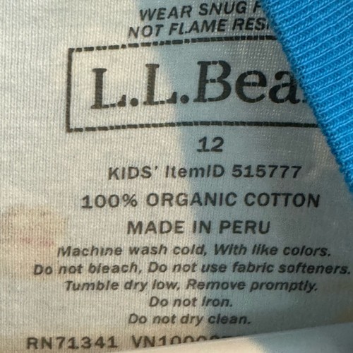 L.L. BEAN One piece sleeper , Size 12 kids, Dogs in Snow, 100% Cotton - Picture 6 of 6