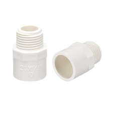 20mm Slip G1/2 Male Thread PVC Pipe Fitting Adapter Connector 10Pcs