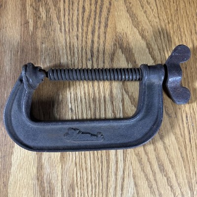 Vintage EC Stearns C Clamp 4'' Blacksmith Machinist Woodworking Tools
