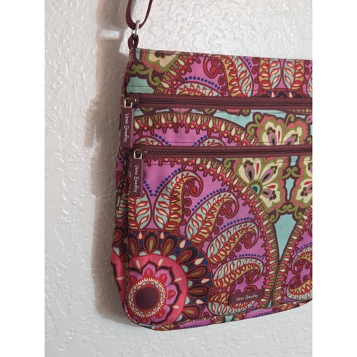 Vera Bradley Crossbody Bag Triple Zip Shoulder Purse Lightweight Travel - Picture 3 of 7