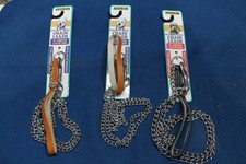  3 Set ASPEN PET MIGHTY LINK CHAIN LEASH - LIGHT  MEDIUM WEIGHT - 4' each