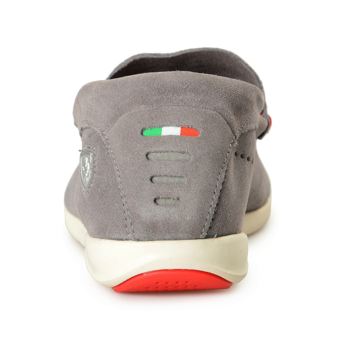 Puma X Scuderia Ferrari Mn\'s Gray Suede Leather Slip On Loafers Car Shoes Puma X Scuderia Ferrari Mn main image 3