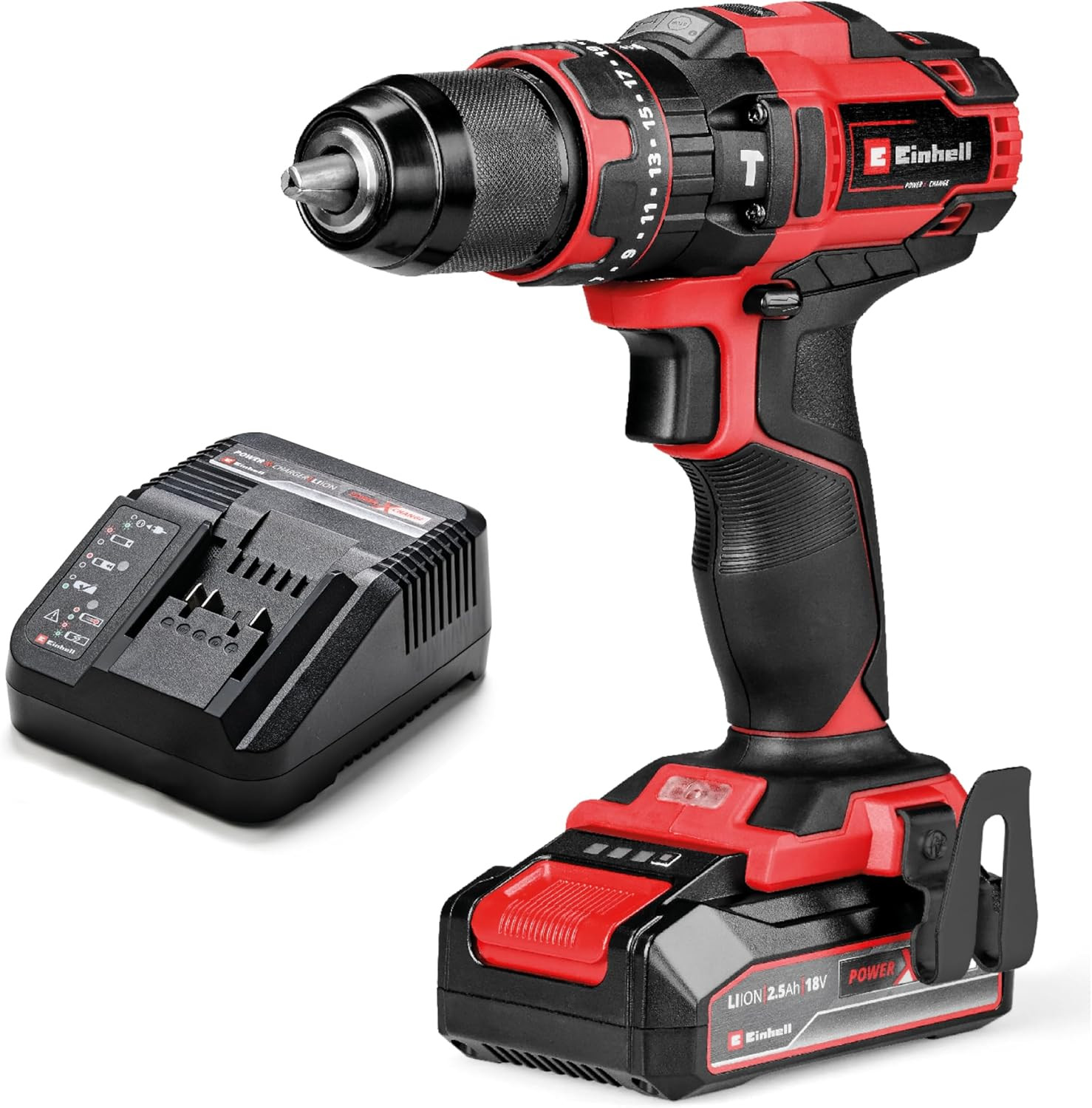 Trapano Avvitatore a Batteria Einhell TE-CD 18/44 Li-I con Percussione