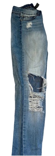 Pantalones de mezclilla ajustados American Original Rewash Bemore talla 3/26 elásticos desgastados usados en excelente estado - Imagen 10 de 15