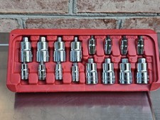 Mac Tools 38 14 Drive Sae And Metric Stubby Hex Bit Set Part Sxass16pt