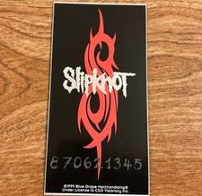 VINTAGE & RARE 1999 Slipknot Official Sticker